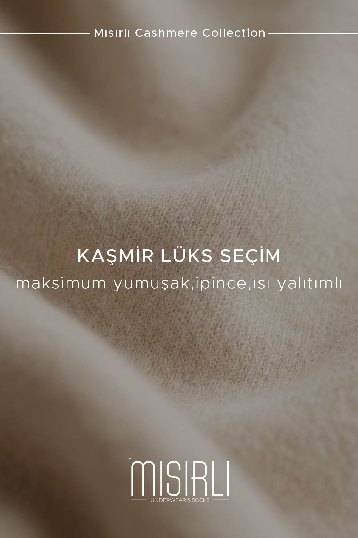 Kadın Kaşmir Ultra Yumuşak Dik Yaka Bluz Mısırlı 11227 - Koyu Kahverengi