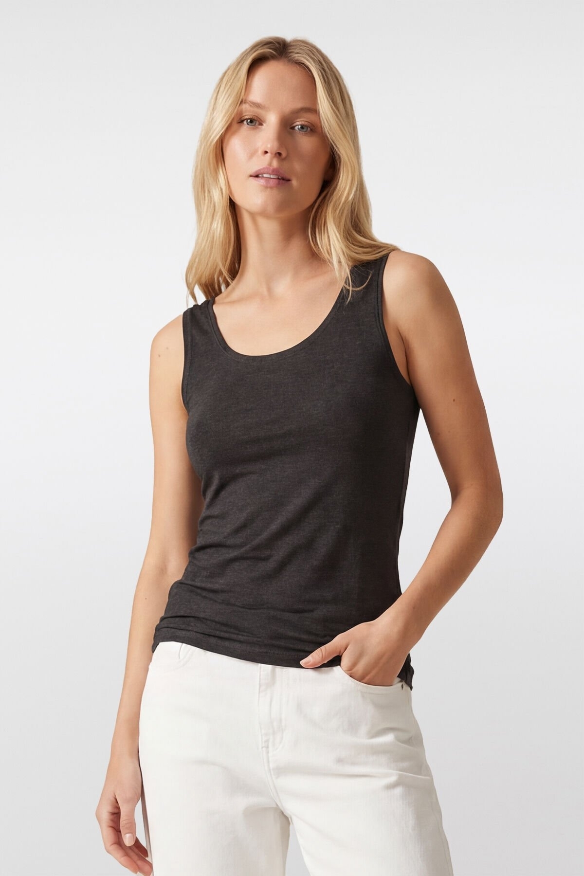 Modal Yün Karışımlı Kadın Atlet Türen 935 - Siyah