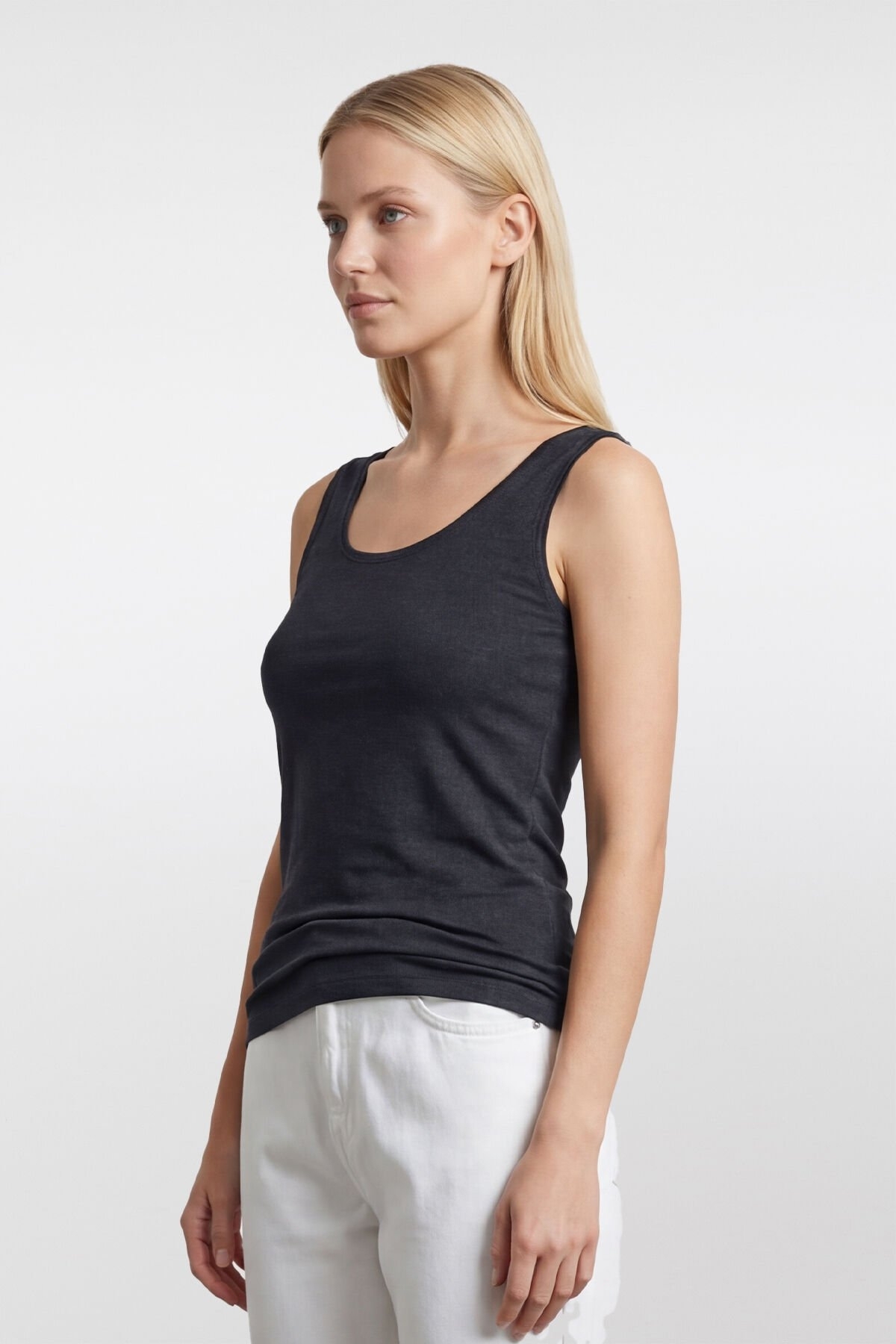 Modal Yün Karışımlı Kadın Atlet Türen 935 - Siyah