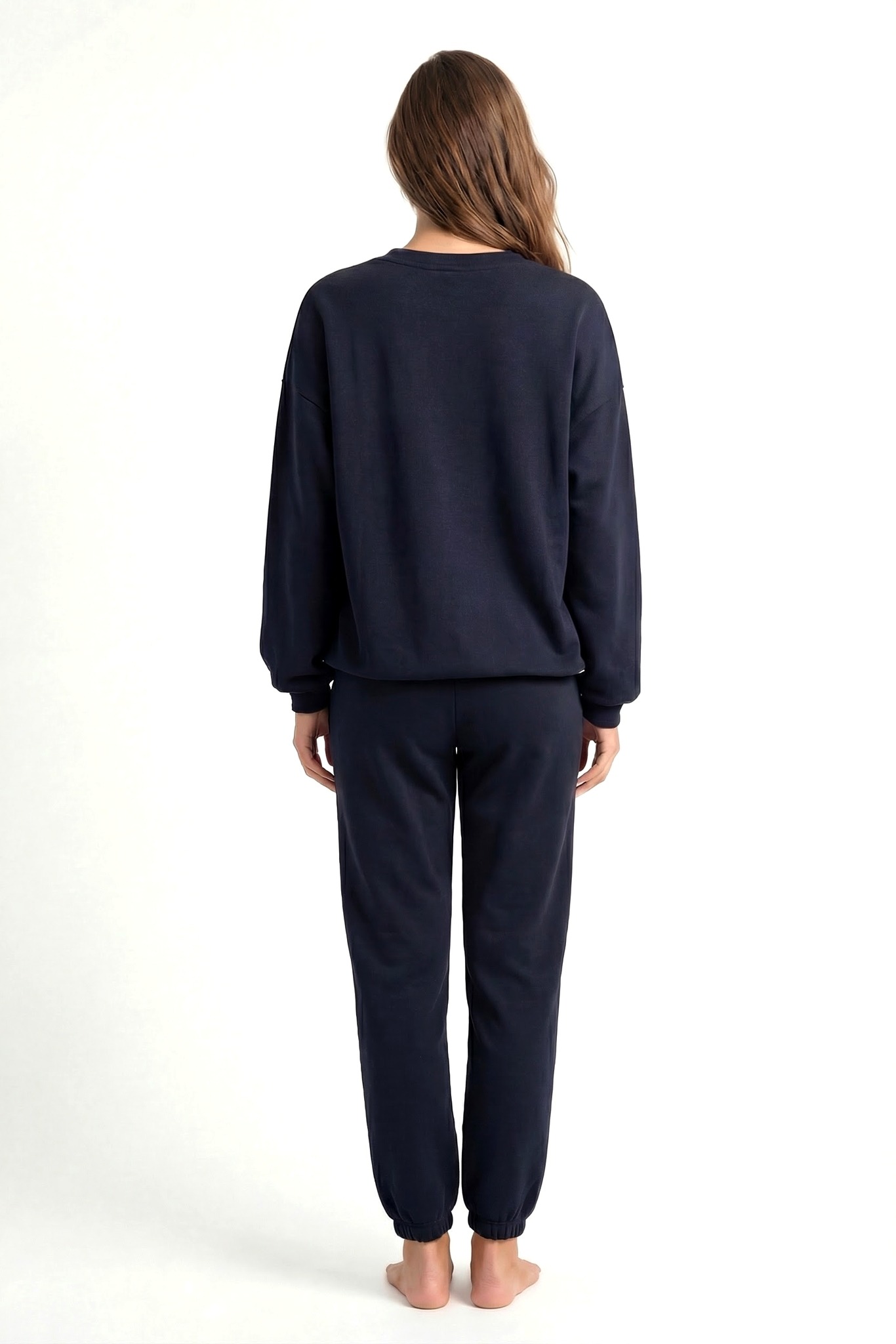 Kadın Siyah Basic Sweatshirt Eşofman Takımı Akbeniz 2790 - Siyah