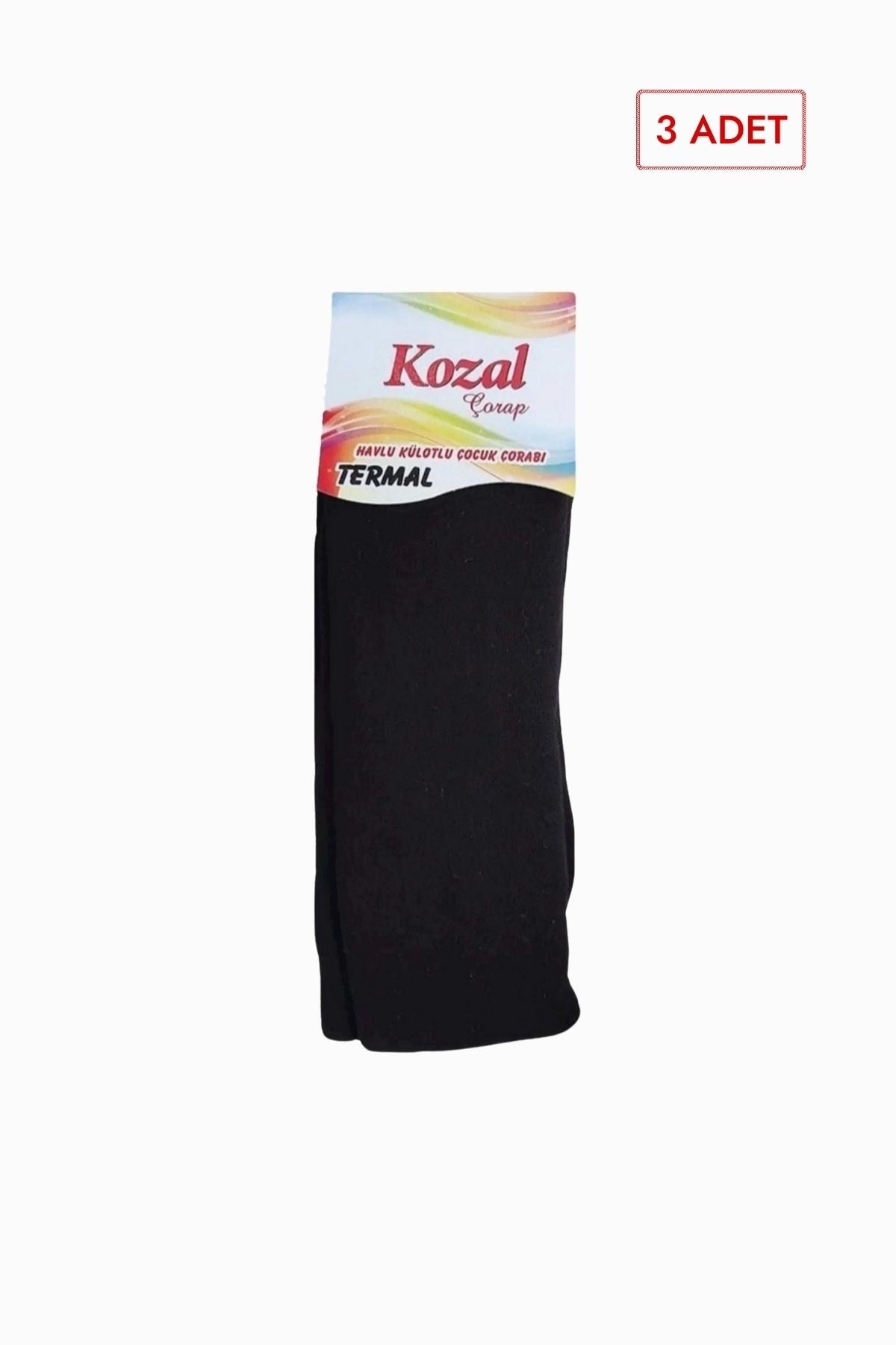 Kozal 3'lü Termal Havlu Çocuk Külotlu Çorap CKOZ01441-1 Somon - Siyah