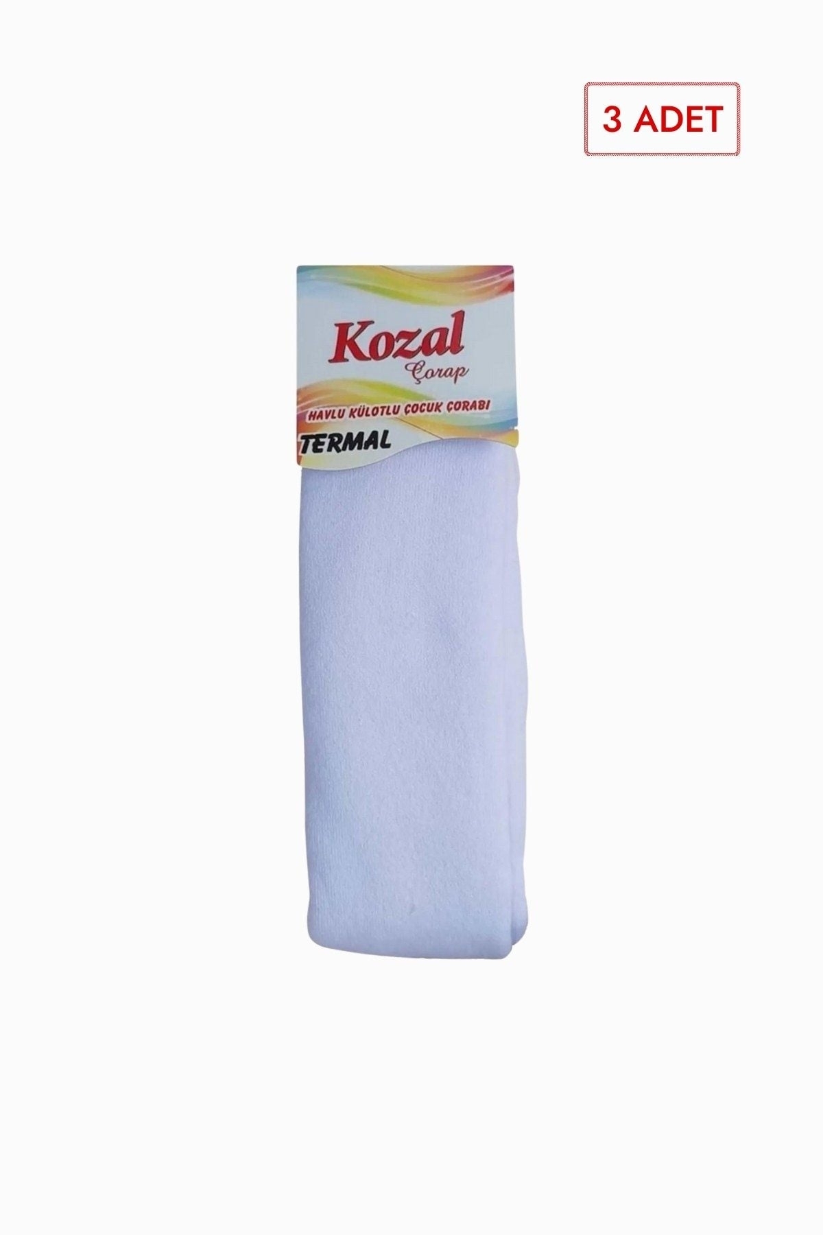 Kozal 3'lü Termal Havlu Çocuk Külotlu Çorap CKOZ01441-1 Beyaz - Beyaz