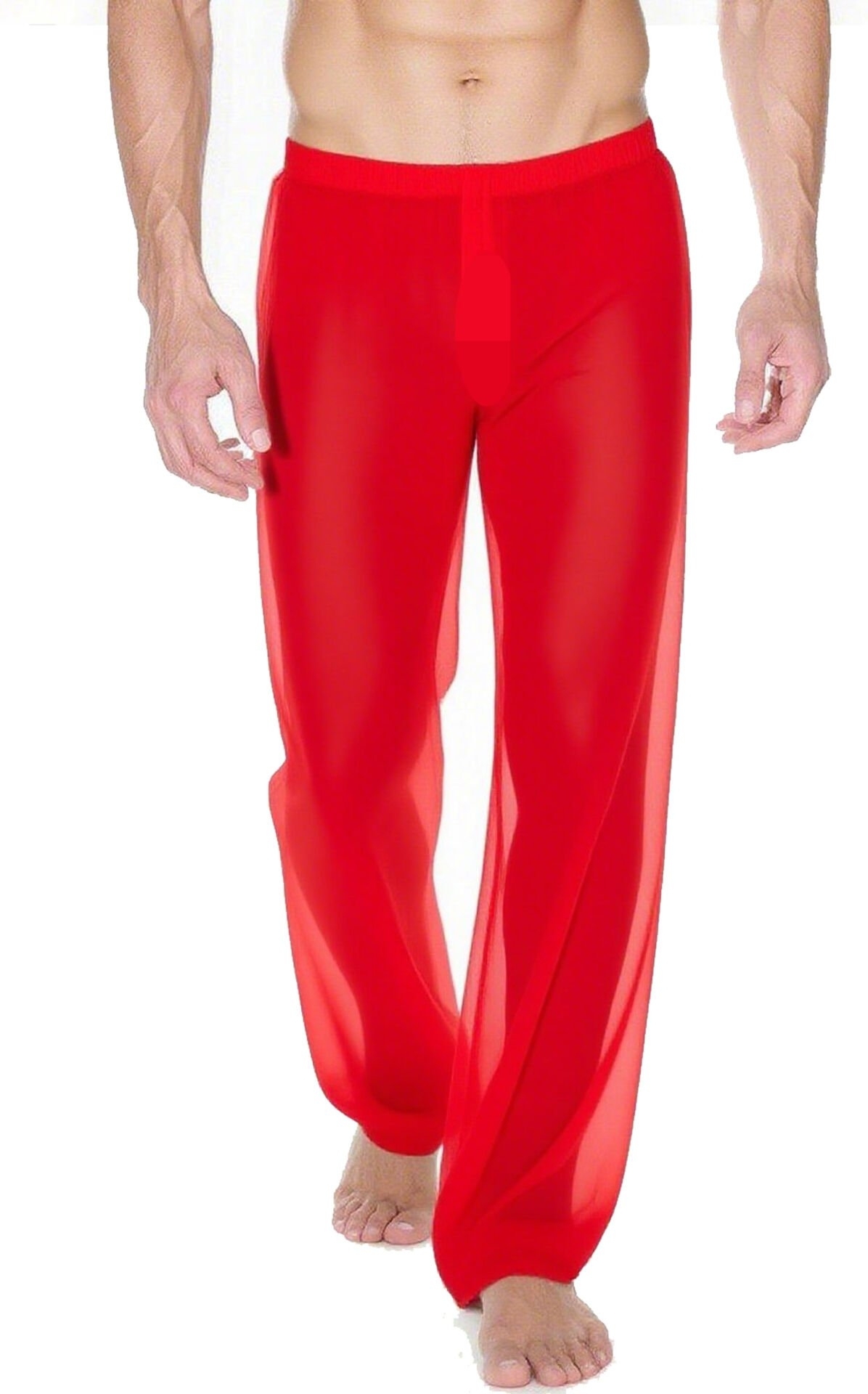 Erkek  Beyaz Transparan Pijama La Blinque 15854-15287beyaz - Kırmızı