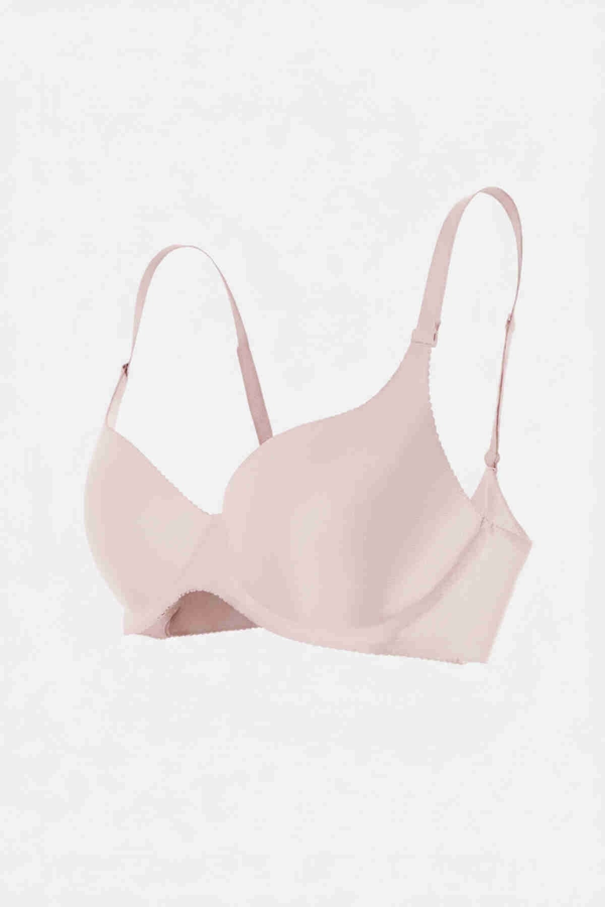 Merry See Dikişsiz Balensiz Lazer Kesim izbırakmaz Görünmez Push Up Sütyen Pudra - ZK1000-Pudra - Pudra