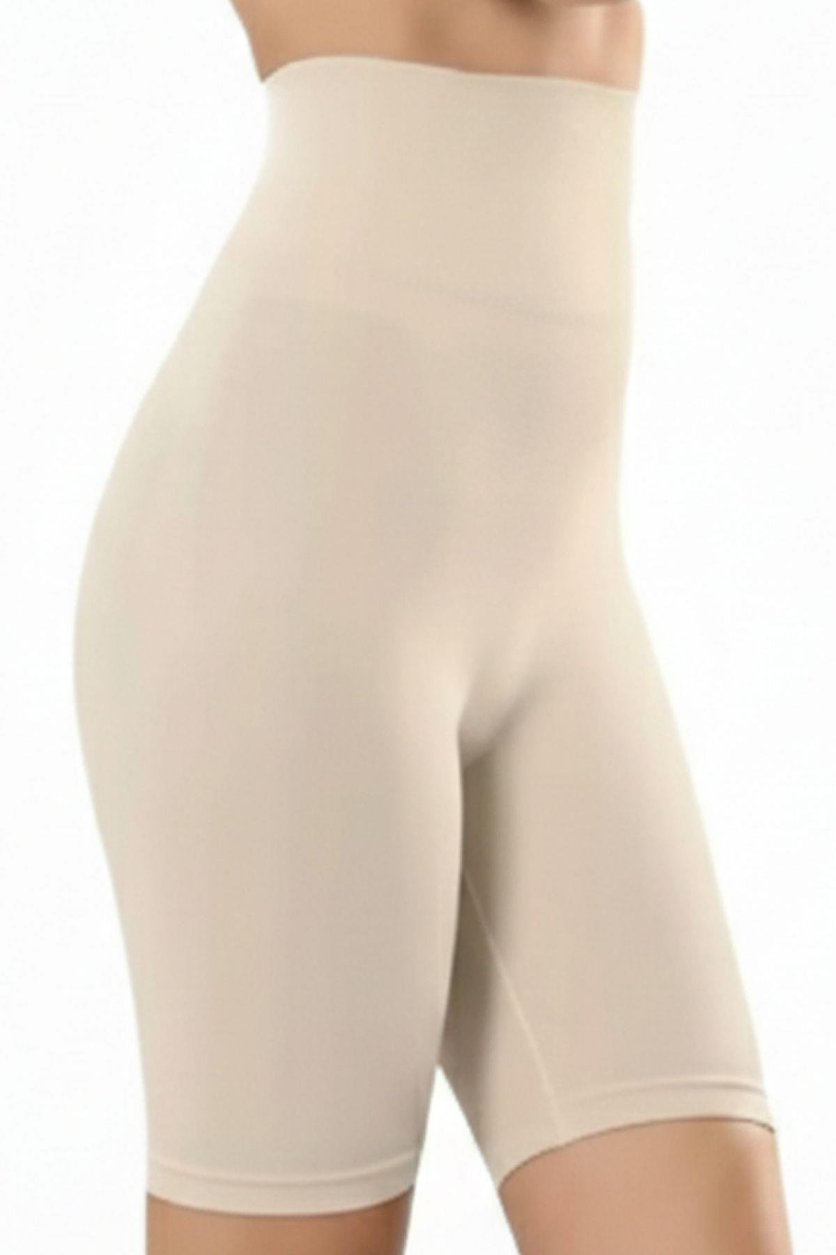 Dikişsiz Yüksek Bel Korse Siyah Anı 4217 - Ten