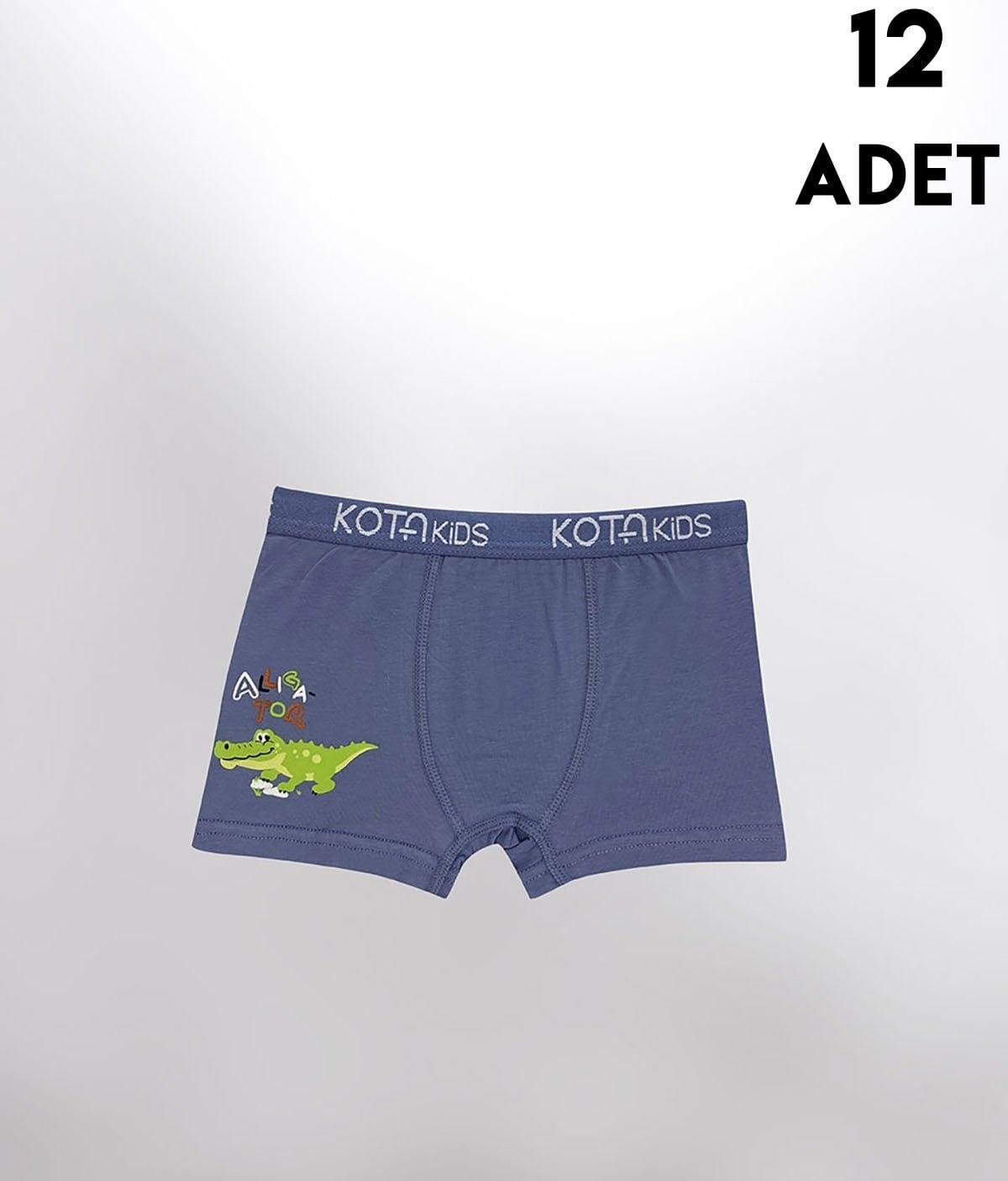 Parça Baskılı Penye Erkek Çocuk Boxer 12'li Kota 1005 - Asorti