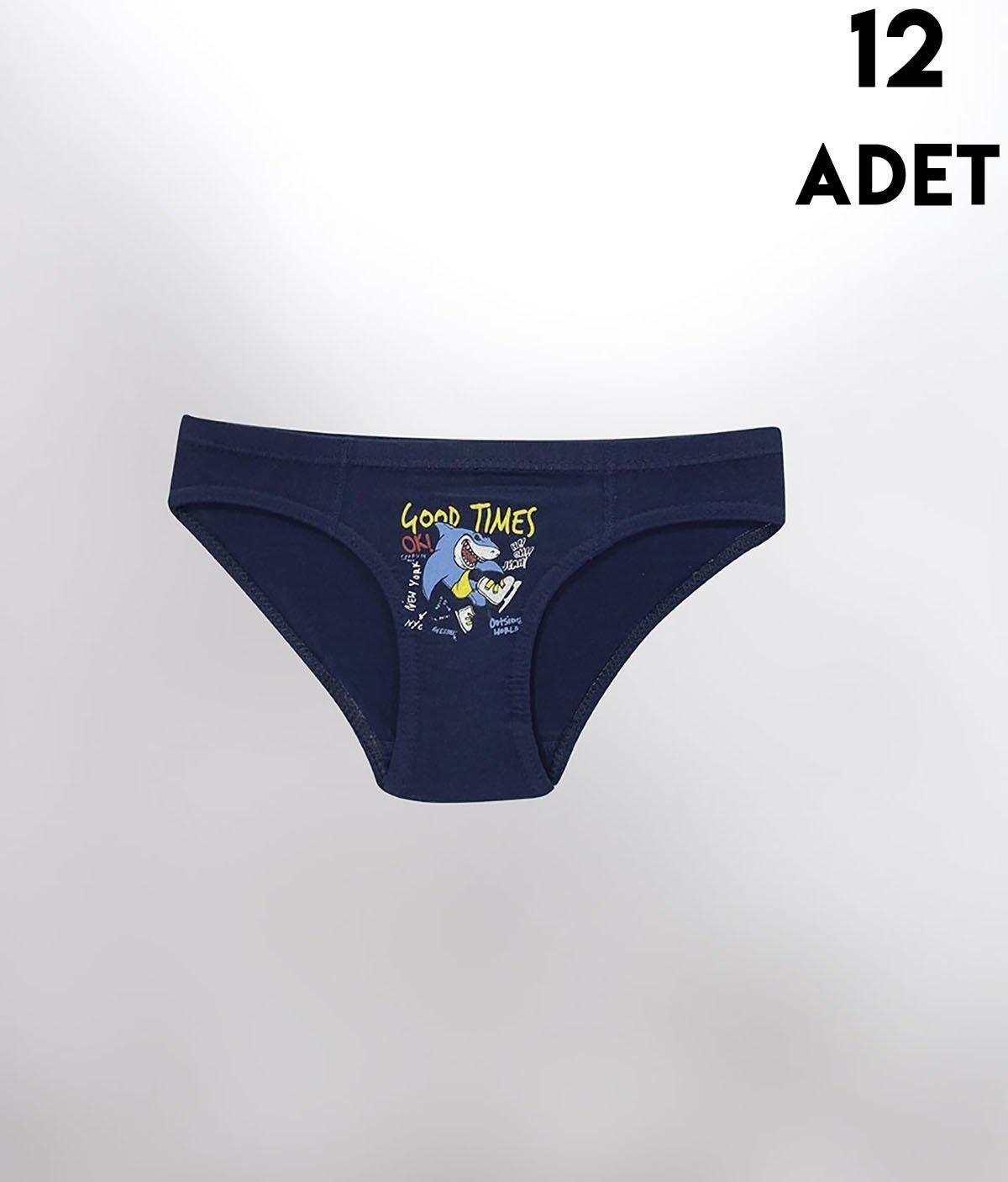Parça Baskılı Penye Erkek Çocuk Slip Külot 12'li Kota 1019 - Asorti