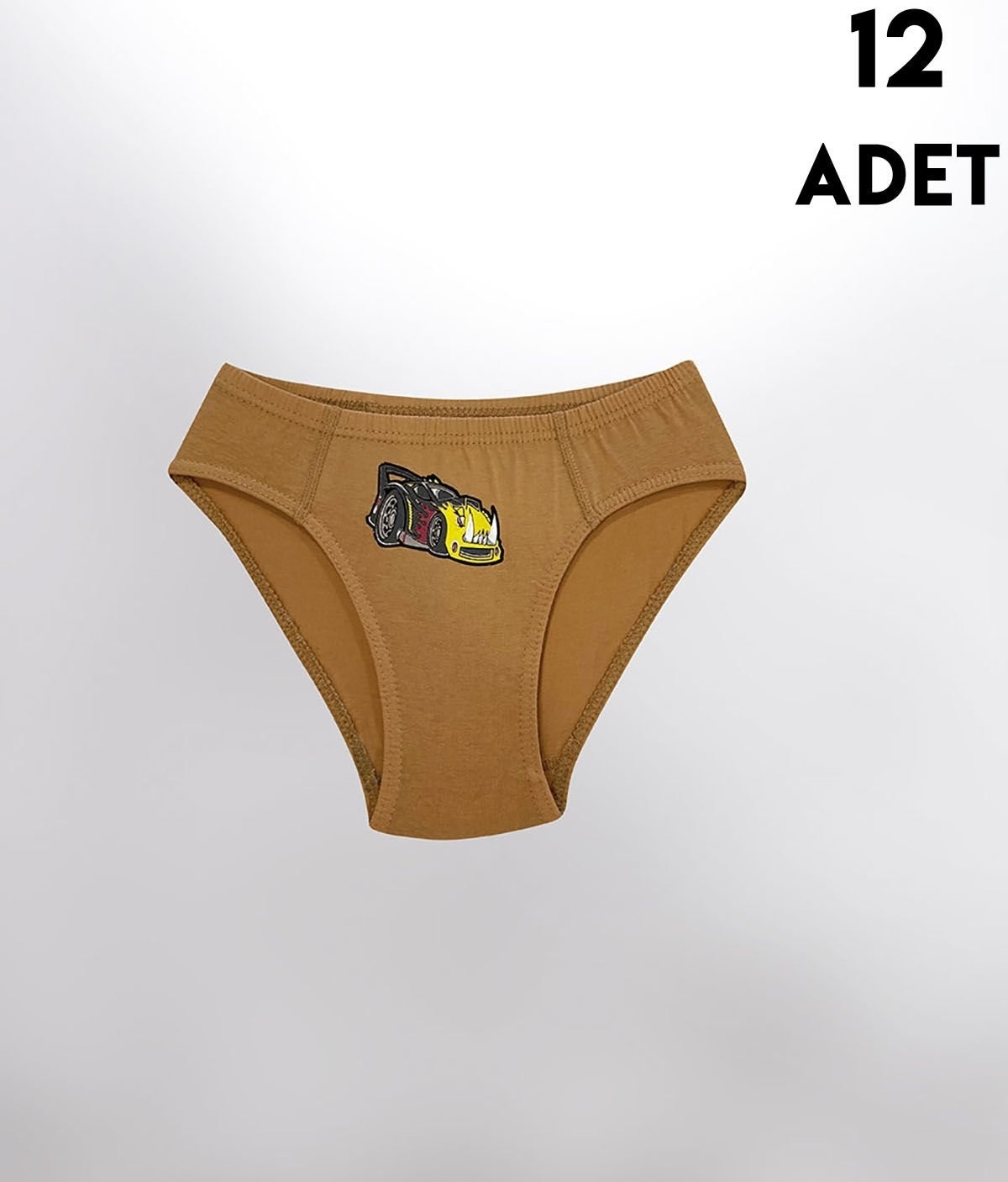 Parça Baskılı Penye Erkek Çocuk Slip Külot 12'li Kota 1019 - Asorti