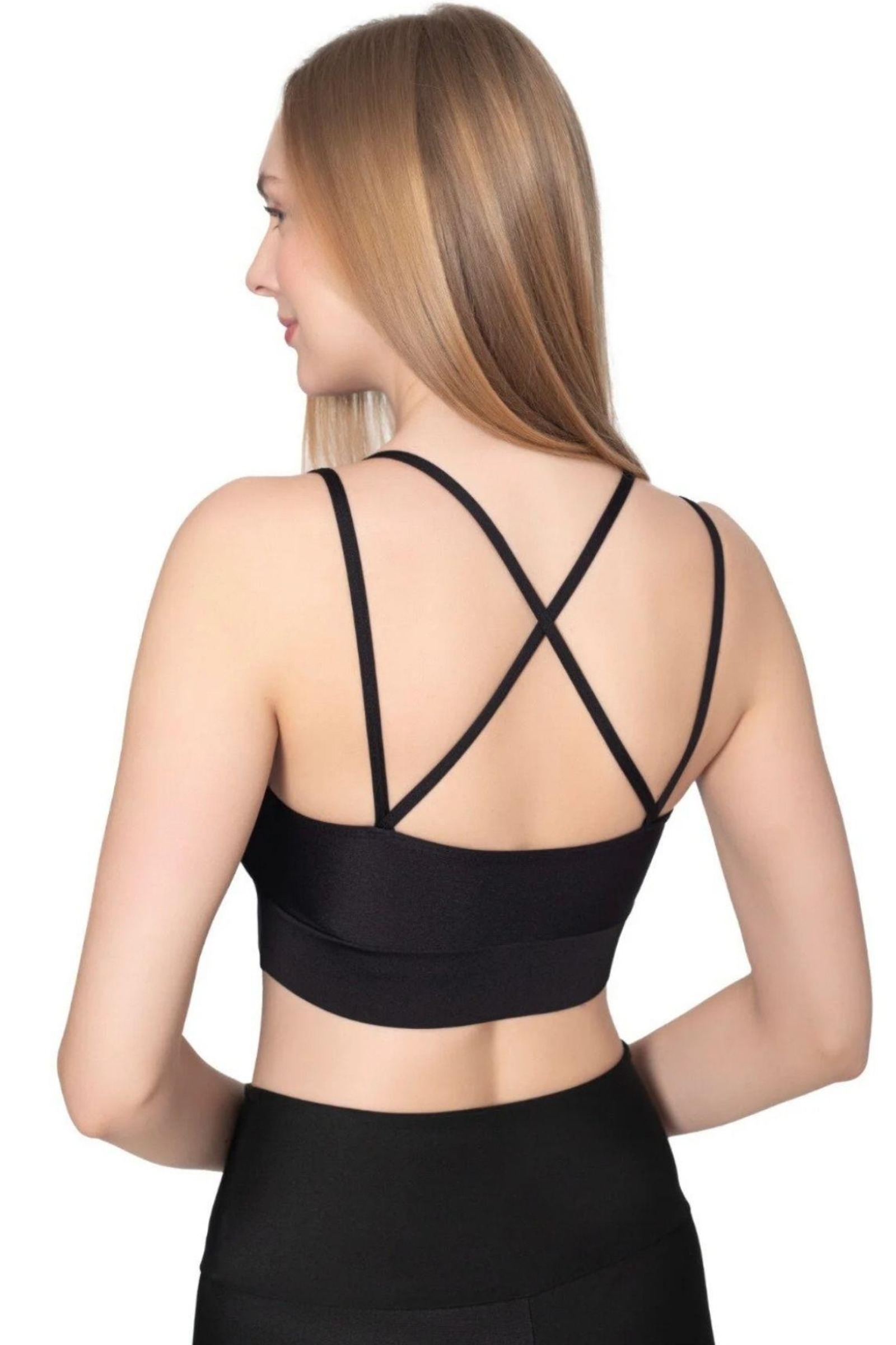 Anı Pedli Çapraz Askılı Toparlayıcı Spor Crop Büstiyer Anı 4001 - Görsel 2