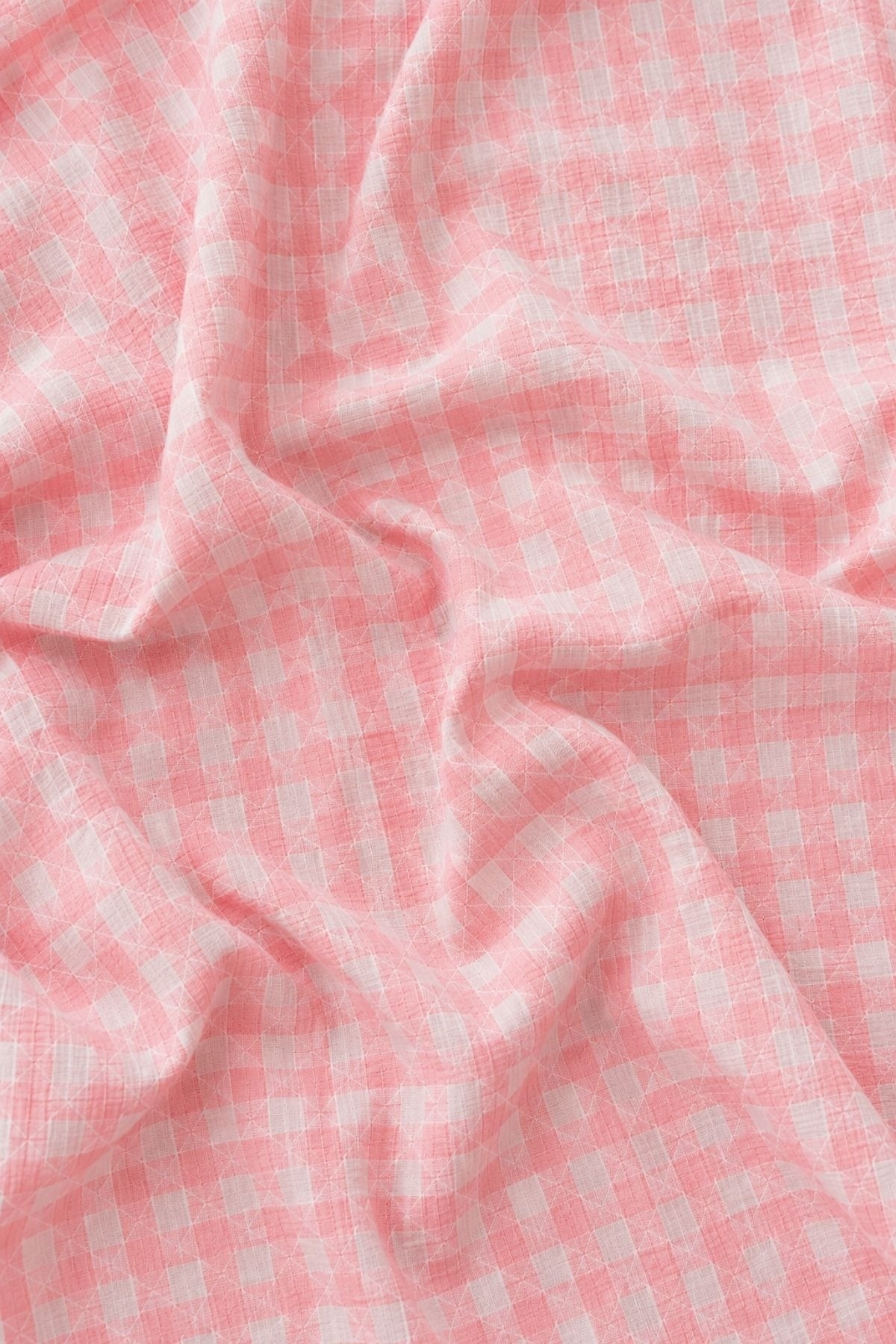 Pembe Beyaz Pötikare Fisto Fırfır Detaylı Uzun Kollu Pijama Takımı Bella Notte 61249 - Pembe
