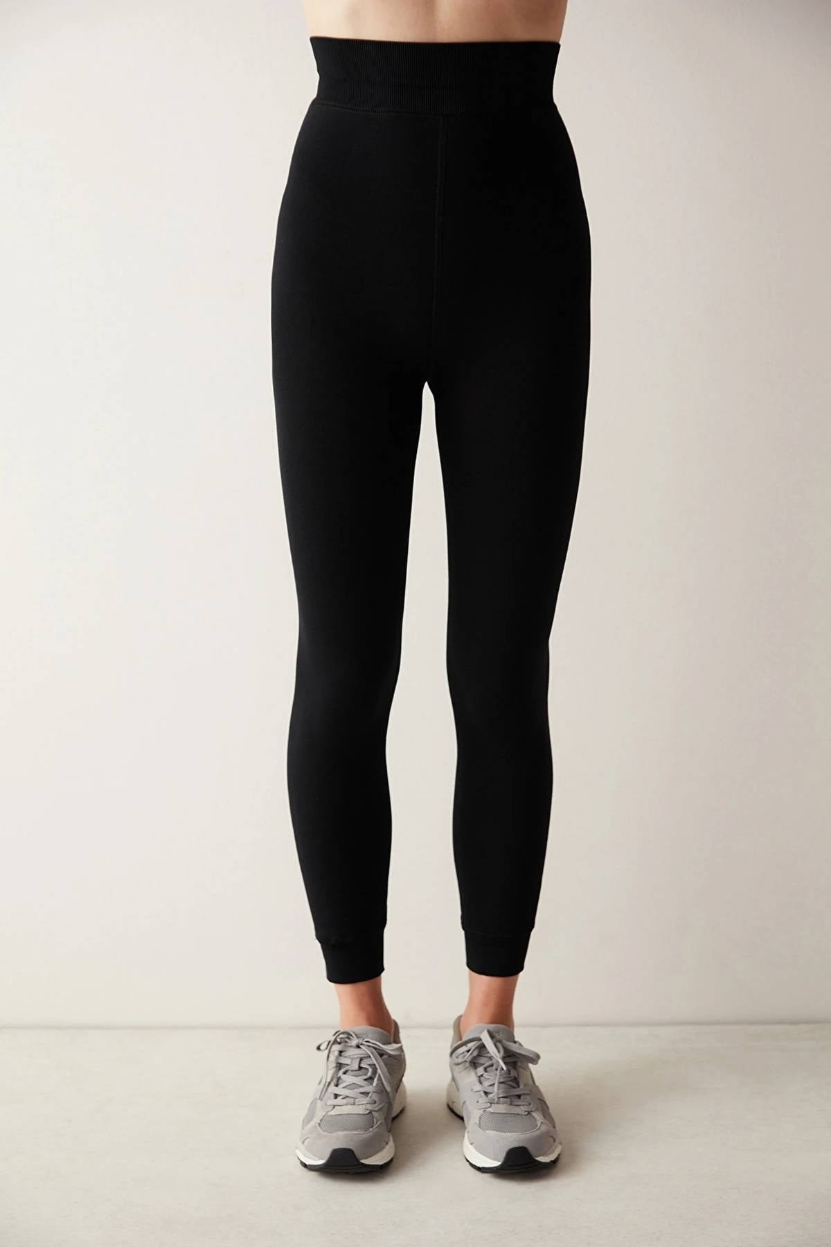 Termal Yumuşak Dokulu Tayt Penti 8901933236480 - Siyah