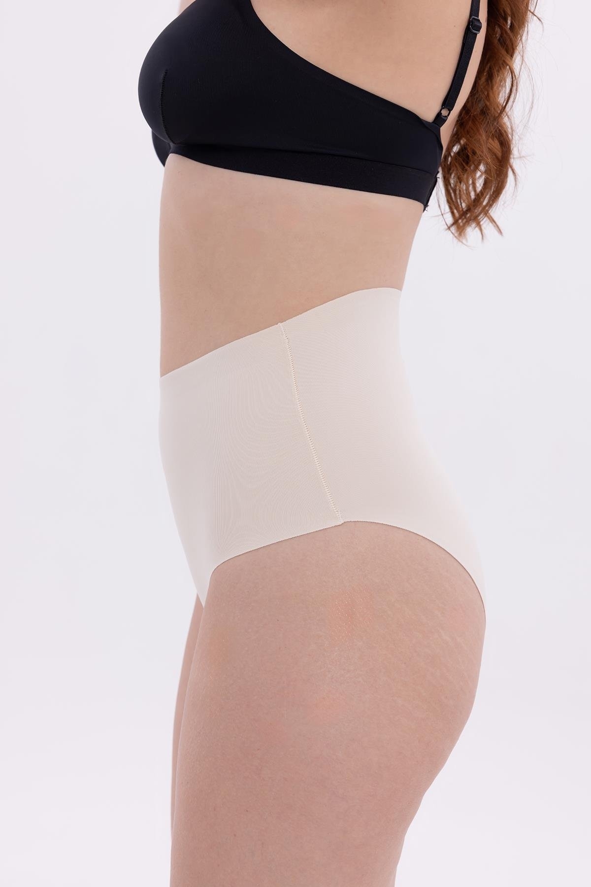 Yüksek Bel Karın Destekli Külot Emay 2704 - Ten