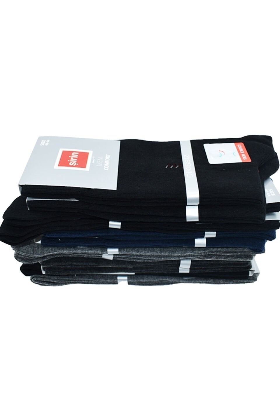 Ter Emici Dikişsiz Erkek Soket Çorap 12'li Şirin 7280-5 - Asorti