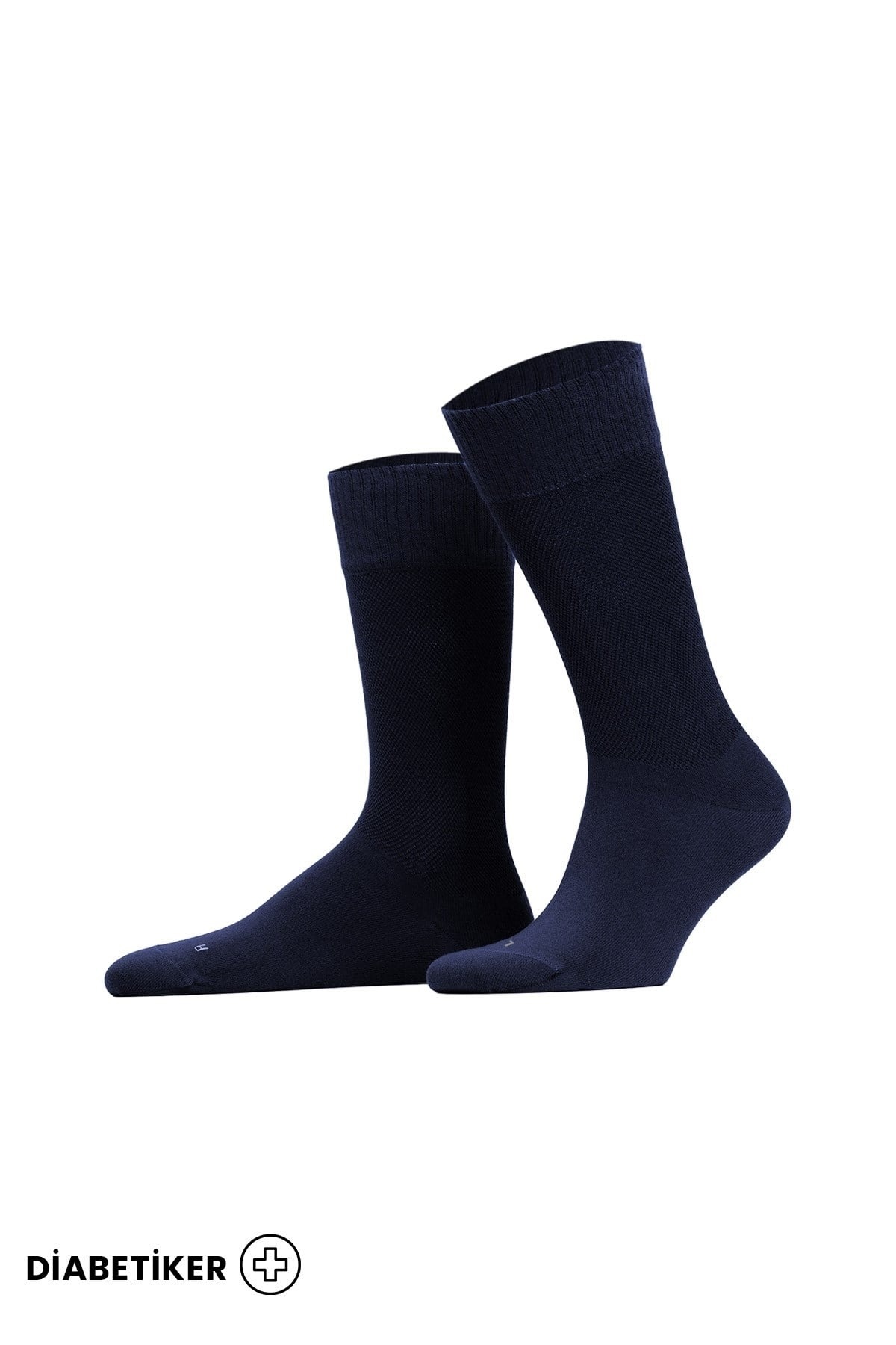 Unisex Diyabetik Bambu Soket Çorap Mısırlı UMDK000021 - Siyah