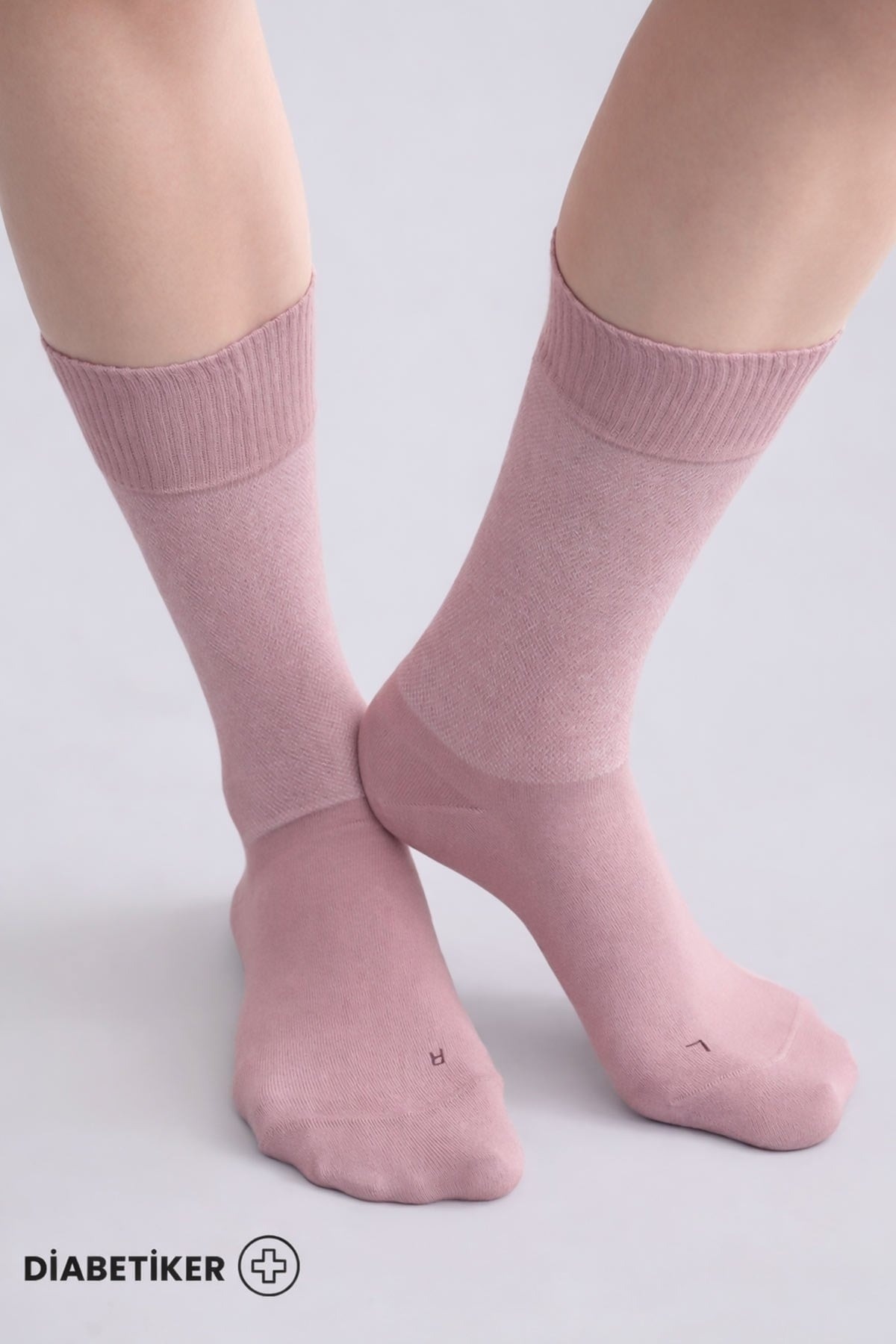 Unisex Diyabetik Bambu Soket Çorap Mısırlı UMDK000021 - Siyah