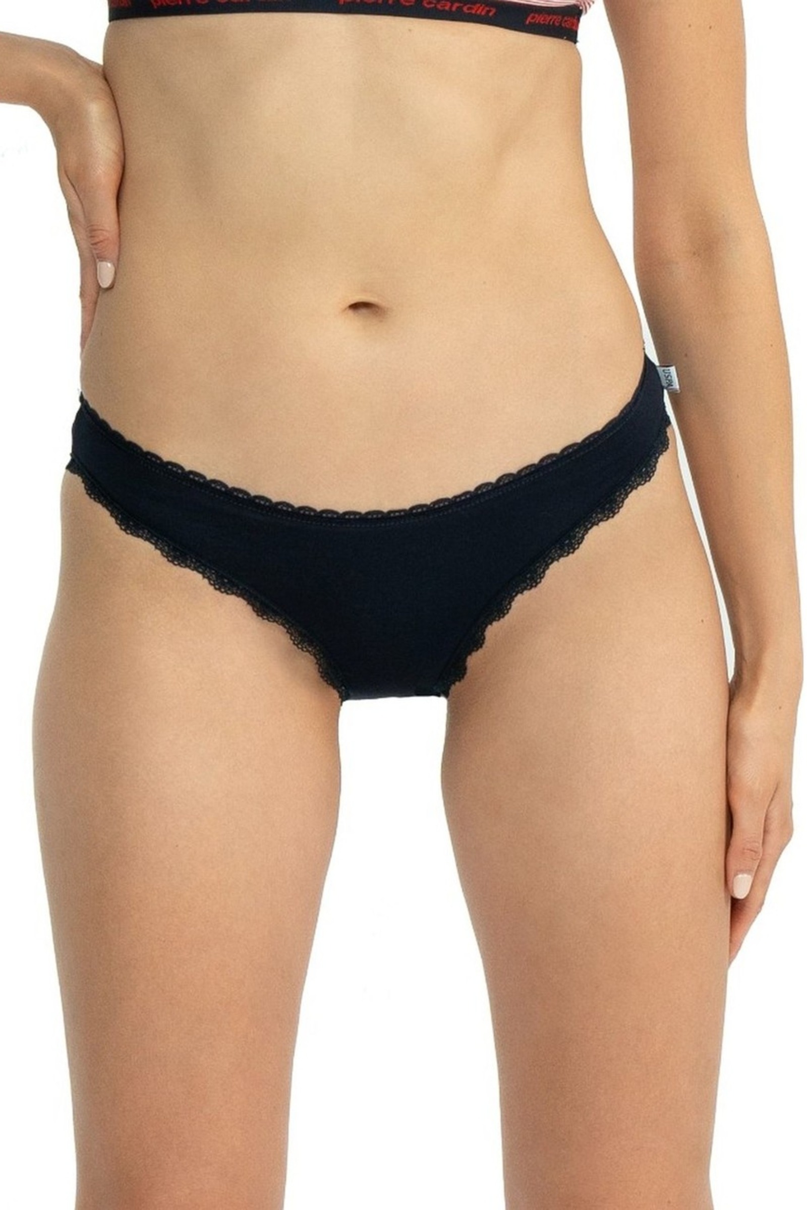 Kadın Bordo Lacivert Baskılı Pamuklu 3'lü Slip Külot Us. POLO Assn. 66431 - Görsel