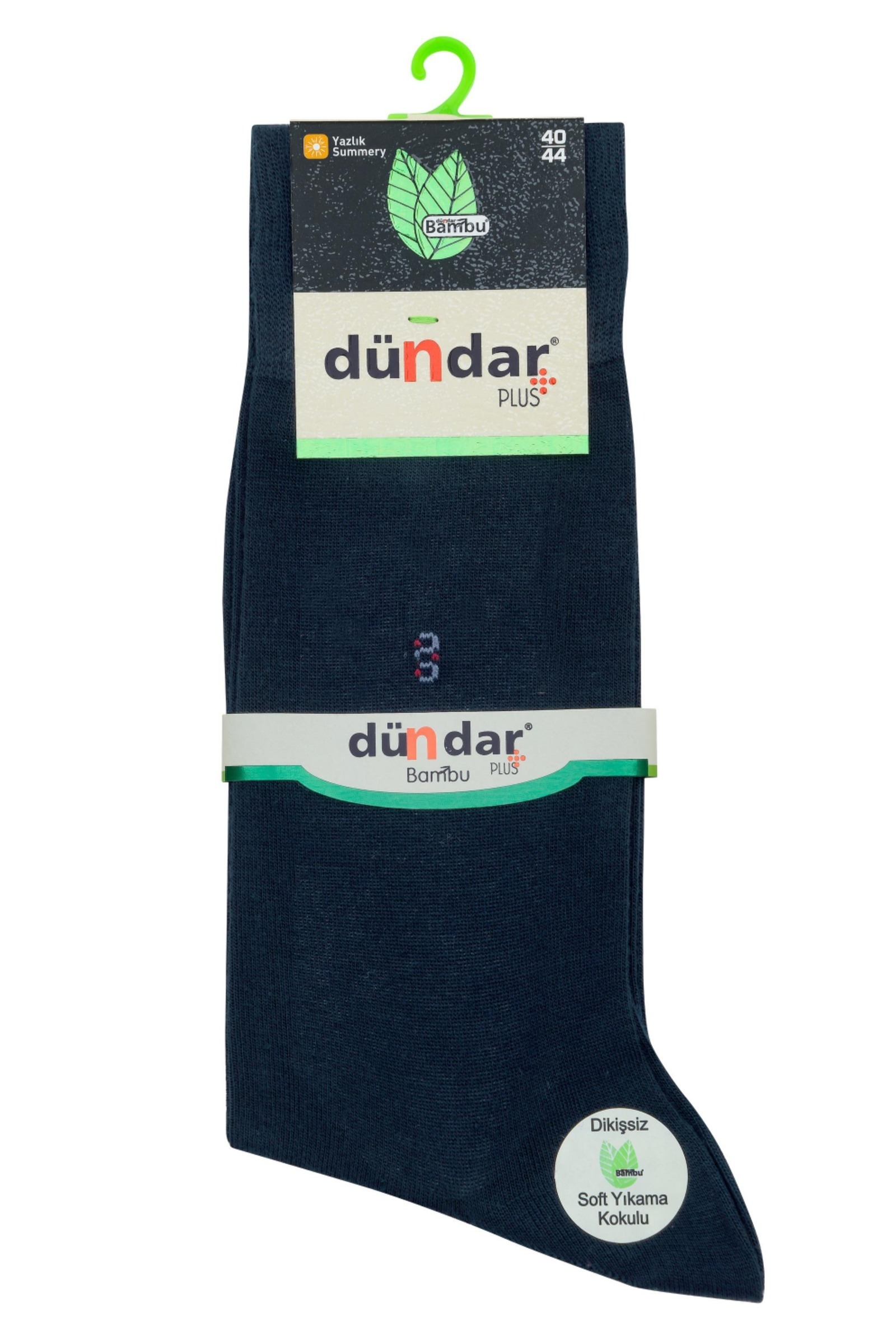 Yazlık İnce 12'li Bambu Erkek Çorap 40-44 Dündar 5534-1 - Petrol
