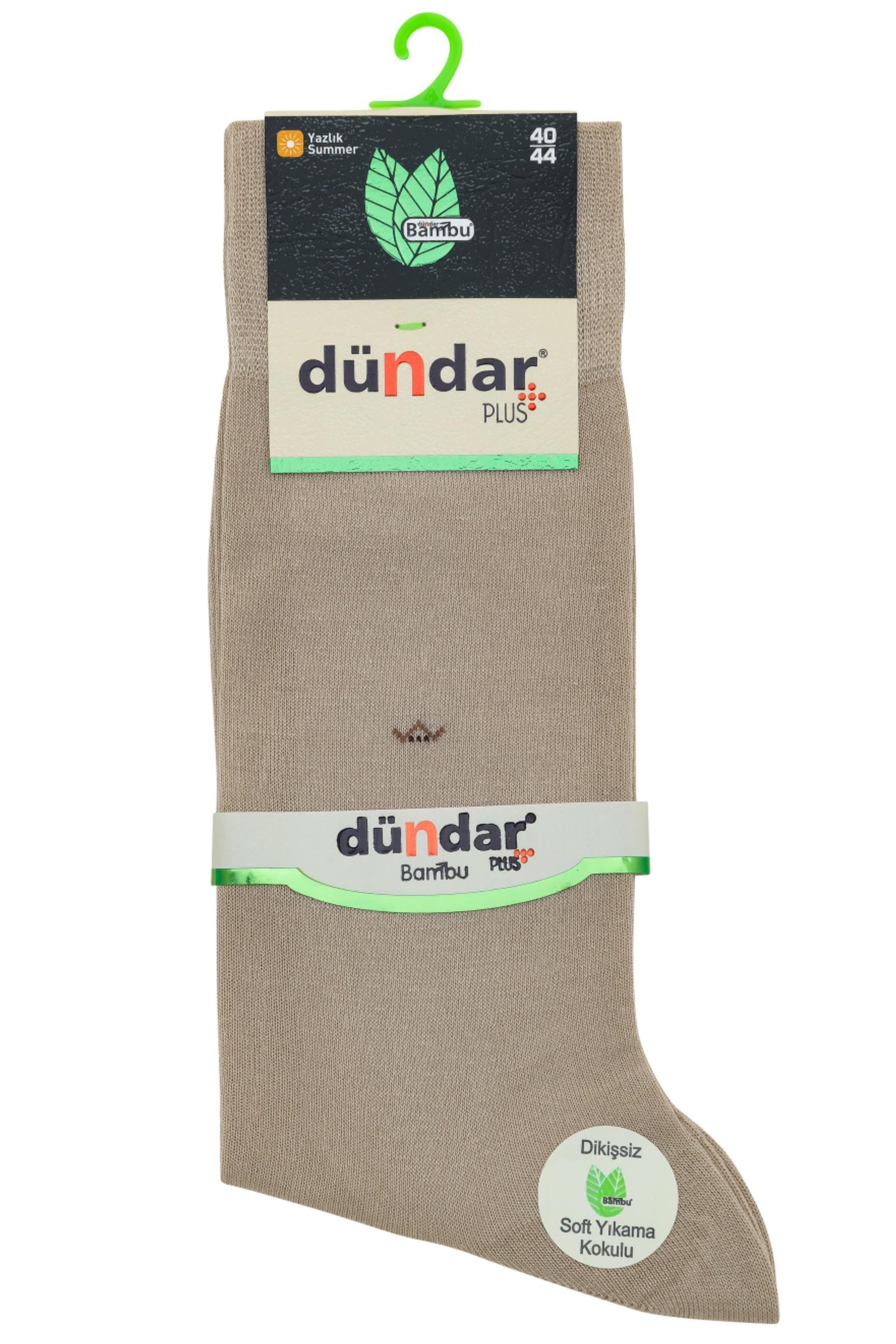 Yazlık İnce 12'li Bambu Erkek Çorap 40-44 Dündar 5534-1 - Vizon