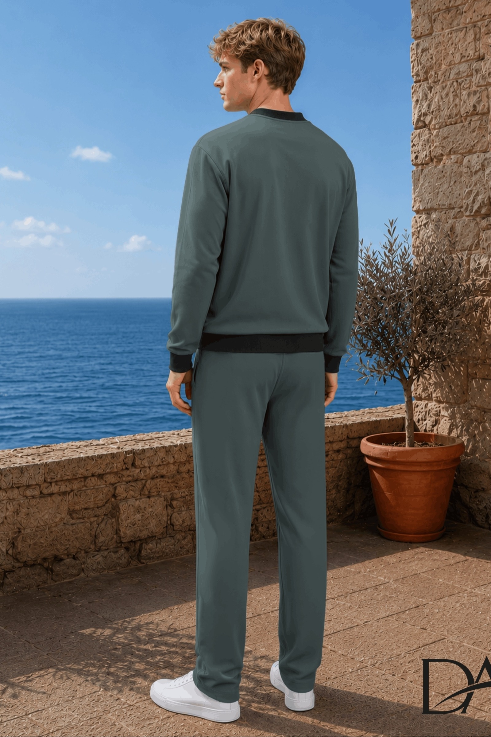 Yeşil Erkek T-Shirt Pantolon Takımı Doreanse 4642 - Görsel