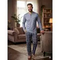 Süprem Ekose Erkek Pijama Takımı Bone Club 6370