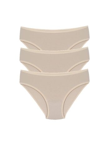 Akbeniz C001 Kız Çocuk 3'lü Sütlü Kahve Külot