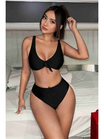 Şık Yüksek Bel Bikini Takım (Çıkartılabilir Kaplı) Angelsin MS4097