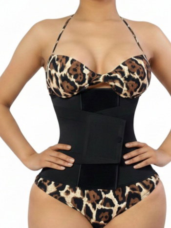 Yüksek Bel Dikişsiz Korse Siyah Anı 4222