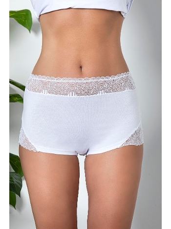 Dantel Detayli Boxer Beyaz Gallipoli 21783