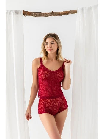 Devore Transparan Atlet, Boxer Takim Bordo Gallipoli 31833