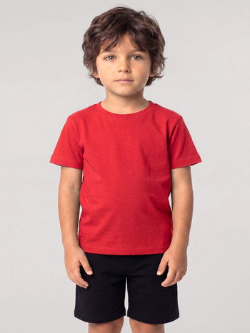 Erkek Çocuk Kırmızı Kısa Kollu Şortlu Pijama Takımı Akbeniz 20759