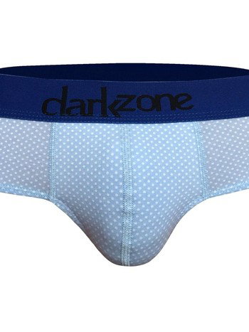 Erkek Nokta Desenli Açık Mavi Pamuklu Lastikli Slip Külot Darkzone DZ-1103-103-S