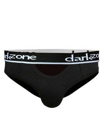 Erkek Siyah Önü Açık Slip Külot Darkzone