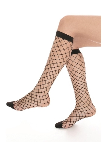 Düşük Denye Yapısı Geniş File Kadın Dizaltı Çorap Italiana 10261