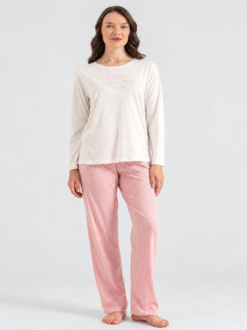 Kadın Uzun Kollu Pijama Takımı Pierre Cardin 8409