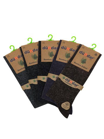 Kışlık 12'li Wool Erkek Bambu Yün Çorap 40-44 Dündar 5923