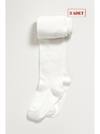 Kozal 3'lü Pamuklu Çocuk Külotlu Çorap CKOZ01442-1