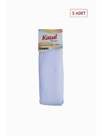 Kozal 3'lü Termal Havlu Çocuk Külotlu Çorap CKOZ01441-1 Beyaz