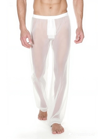 Erkek  Beyaz Transparan Pijama La Blinque 15854-15287beyaz