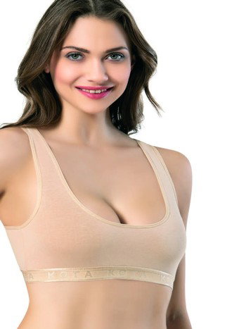Pamuklu Geniş Askılı Pedli Kadın Büstiyer Kota 6313