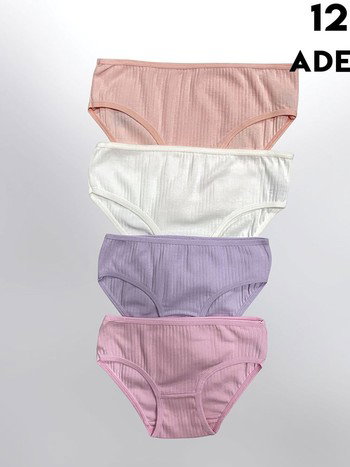 Raporlu Ribana Kız Çocuk Bikini Külot 12'li Kota 3419