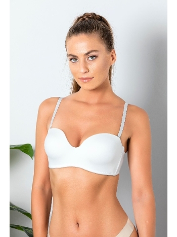 Straplez Lotus Sütyen Ekru Gallipoli 11260