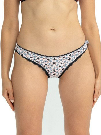 Kadın Bordo Lacivert Baskılı Pamuklu 3'lü Slip Külot Us. POLO Assn. 66431
