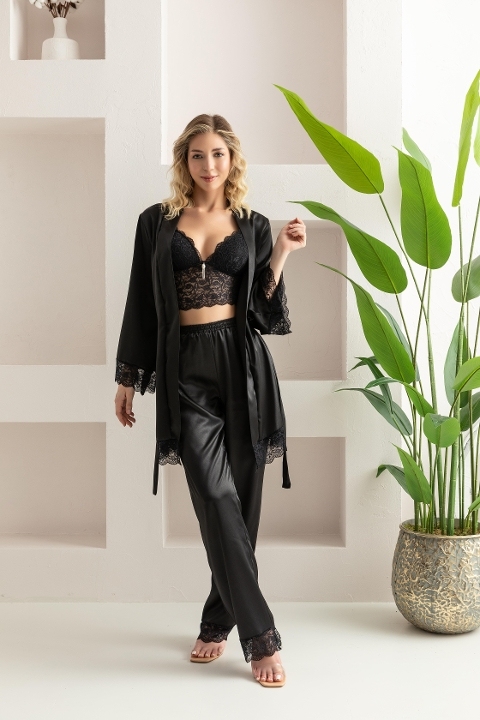 10 Parça Gelin Seti Siyah Gallipoli 312245 - Siyah