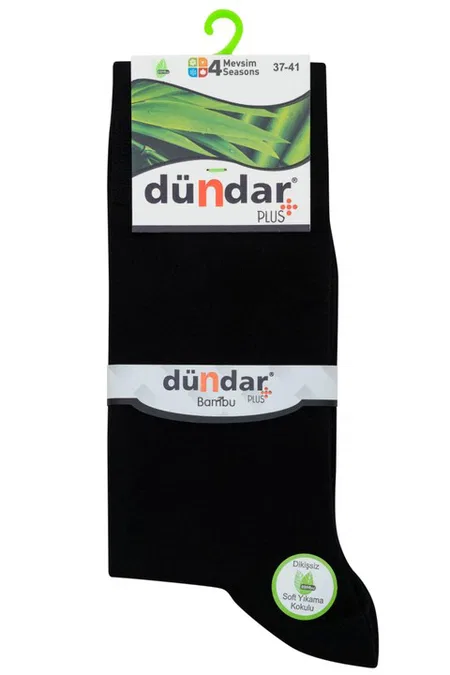 4 Mevsim 12'li Erkek Bambu Çorap 37-41 Dündar 4780 - Siyah