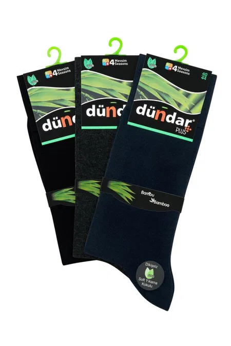 4 Mevsim 12'li Erkek Bambu Çorap 40-44 Dündar 5602_1 - Asorti