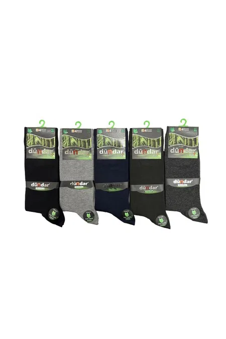 4 Mevsim 12'li Erkek Bambu Çorap 40-44 Dündar 5602 - Asorti