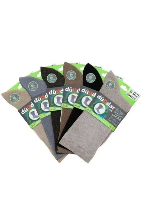 Dündar Çorap 4 Mevsim 12'li Erkek Bambu Diyabetik Çorap 40-44 Dündar 6982