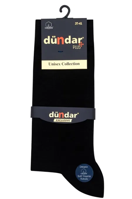 4 Mevsim 12'li Erkek Pamuklu Çorap 37-41 Dündar 4759 - Siyah