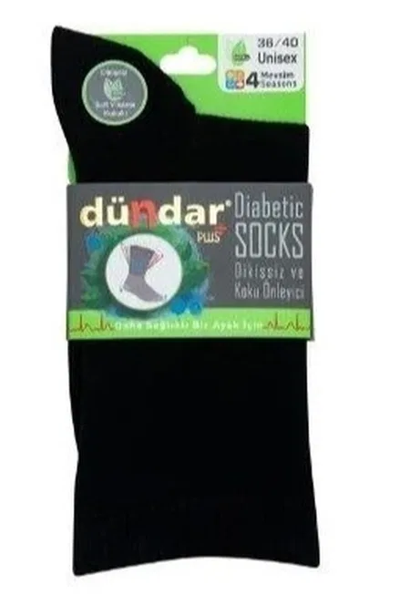 4 Mevsim 12'li Kadın Bambu Diyabetik Çorap 36-40 Dündar 6999_2 - Siyah