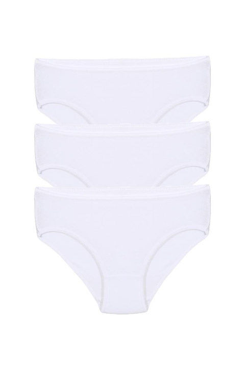 Kız Çocuk 3lü Beyaz Külot Akbeniz C001